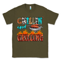 Army Green chillin and grilling Classic Tee - MaliasSmallBusiness