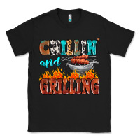 Black chillin and grilling Classic Tee - MaliasSmallBusiness