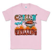 Bubblegum Pink chillin and grilling Classic Tee - MaliasSmallBusiness