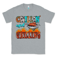 Heather Grey chillin and grilling Classic Tee - MaliasSmallBusiness