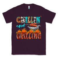 Plum chillin and grilling Classic Tee - MaliasSmallBusiness