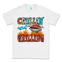 White chillin and grilling Classic Tee - MaliasSmallBusiness