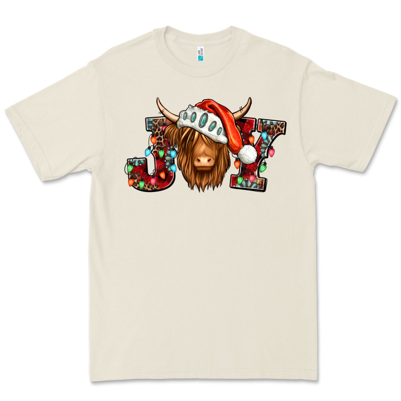Joy Christmas Shaggy Cow Premium Tee by Jasminsmagicworld | Teevron