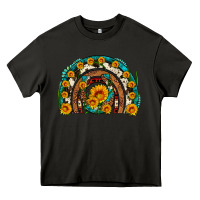 Asphalt sunflower gemstone leopard cowhide horseshoe rainbow Heavy Core Tee - Artiststas