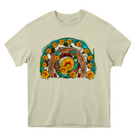 Mossy sunflower gemstone leopard cowhide horseshoe rainbow Heavy Core Tee - Artiststas