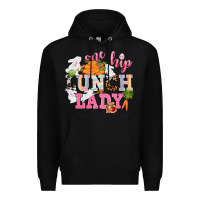 Black One hip Lunch Lady Easter Day Premium Hoodie - CowGirlArtShop