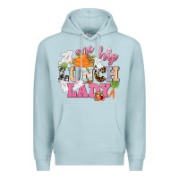 Blue Mist One hip Lunch Lady Easter Day Premium Hoodie - CowGirlArtShop