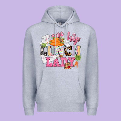 One Hip Lunch Lady Easter Day Premium Hoodie Designed By Cowgirlartshop