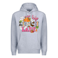 Heather Grey One hip Lunch Lady Easter Day Premium Hoodie - CowGirlArtShop