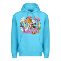 Ocean Blue One hip Lunch Lady Easter Day Premium Hoodie - CowGirlArtShop