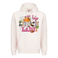 Pale Pink One hip Lunch Lady Easter Day Premium Hoodie - CowGirlArtShop