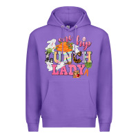 Purple One hip Lunch Lady Easter Day Premium Hoodie - CowGirlArtShop