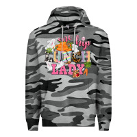 Slate Camo One hip Lunch Lady Easter Day Premium Hoodie - CowGirlArtShop