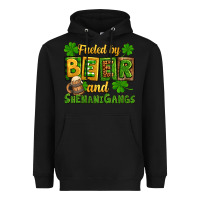 Black St. Patrick's Fueled by beer and shenanigangs Heavyweight Hoodie - OliviaCreatesArt