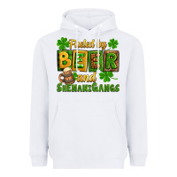 White St. Patrick's Fueled by beer and shenanigangs Heavyweight Hoodie - OliviaCreatesArt