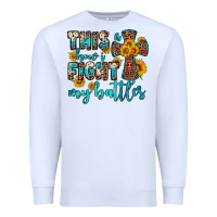White this is how i fight my battles Premium Sweatshirt - OliviaCreatesArt