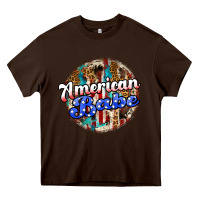 Chocolate Brown american babe Heavy Core Tee - JahusDesignShop