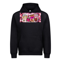 Black Valentine Coffee Urban Hoodie - CowhideDigitalArt