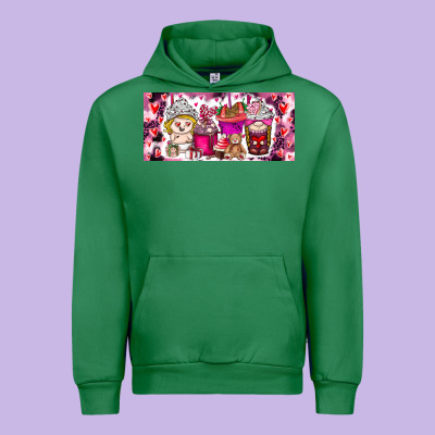 Valentine Coffee Urban Hoodie Designed By Cowhidedigitalart