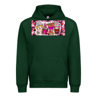 Forest Green Valentine Coffee Urban Hoodie - CowhideDigitalArt