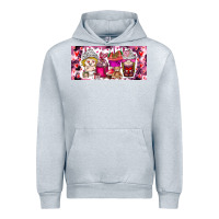 Heather Grey Valentine Coffee Urban Hoodie - CowhideDigitalArt