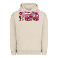 Pigment French Oak Valentine Coffee Urban Hoodie - CowhideDigitalArt