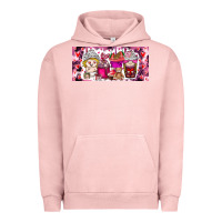 Pigment Salmon Valentine Coffee Urban Hoodie - CowhideDigitalArt