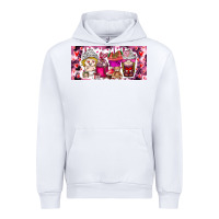 White Valentine Coffee Urban Hoodie - CowhideDigitalArt