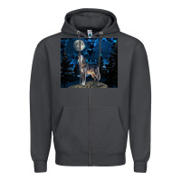 Smoke wolf howling at the moon Zipper Hoodie - TumblerDesignByShophia