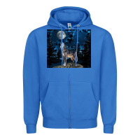 True Royal wolf howling at the moon Zipper Hoodie - TumblerDesignByShophia