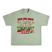 Oil Green deck the halls and not your family Urban Heavy Tee - MaliasSmallBusiness