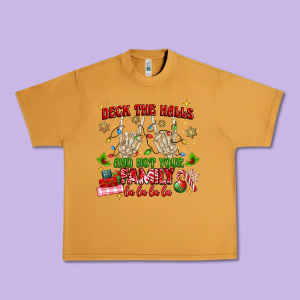 Deck The Halls And Not Your Family Urban Heavy Tee Designed By Maliassmallbusiness