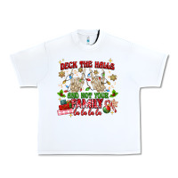 White deck the halls and not your family Urban Heavy Tee - MaliasSmallBusiness