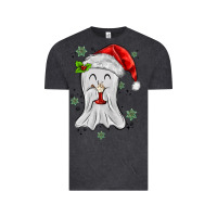 Vintage Black merry christmas ghost Vintage Tee - MaliasSmallBusiness