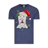Vintage Denim merry christmas ghost Vintage Tee - MaliasSmallBusiness