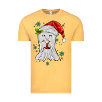 Vintage Mustard merry christmas ghost Vintage Tee - MaliasSmallBusiness