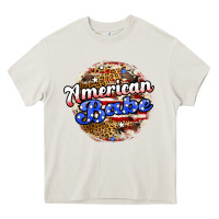Cream american babe Heavy Core Tee - JahusDesignShop
