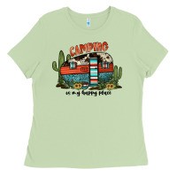 Matcha camping is my happy place Ladies Tee - JahusDesignShop