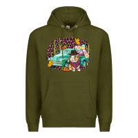 Army Green Western rabbit Easter Day Premium Hoodie - CowGirlArtShop