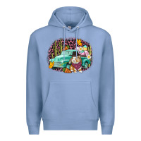 Colony Blue Western rabbit Easter Day Premium Hoodie - CowGirlArtShop