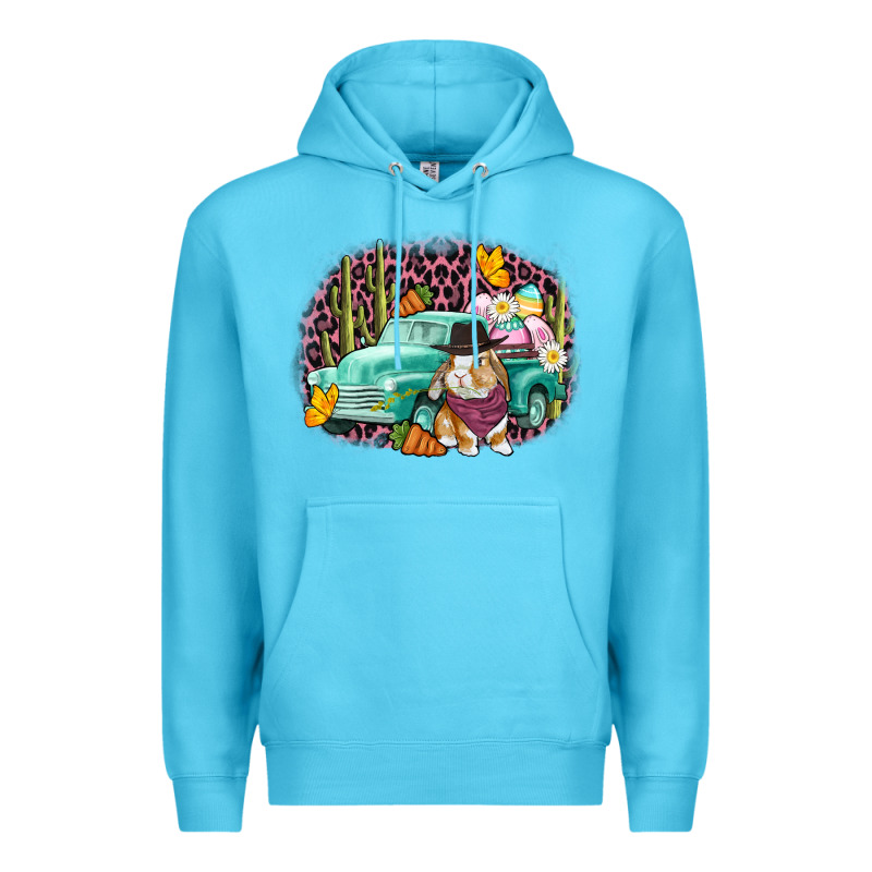 Western Rabbit Easter Day Premium Hoodie by CowGirlArtShop | Teevron