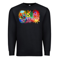 Black Au-some mom Autism Premium Sweatshirt - FaDigitalArtStudio