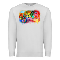 Dove Grey Au-some mom Autism Premium Sweatshirt - FaDigitalArtStudio