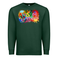 Sports Green Au-some mom Autism Premium Sweatshirt - FaDigitalArtStudio
