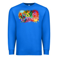 True Royal Au-some mom Autism Premium Sweatshirt - FaDigitalArtStudio