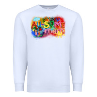 White Au-some mom Autism Premium Sweatshirt - FaDigitalArtStudio