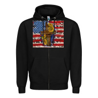 Black jesus christ with american flag Zipper Hoodie - TumblerDesignByShophia