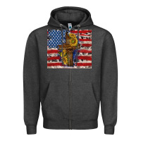 Charcoal Heather jesus christ with american flag Zipper Hoodie - TumblerDesignByShophia