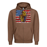 Chestnut jesus christ with american flag Zipper Hoodie - TumblerDesignByShophia