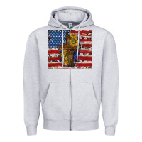 Heather Grey jesus christ with american flag Zipper Hoodie - TumblerDesignByShophia
